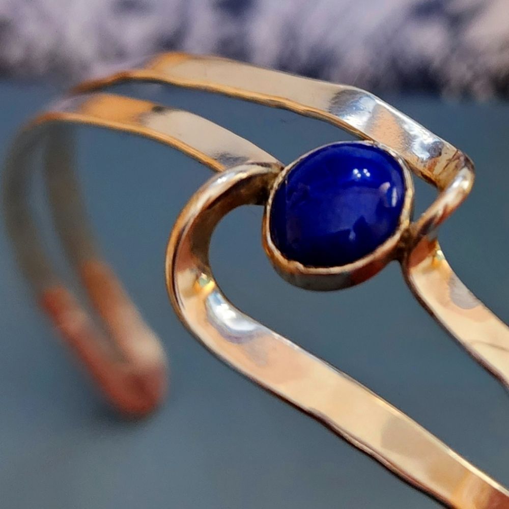 Lapis Lazuli and Sterling Bracelet - Picture 4 of 4